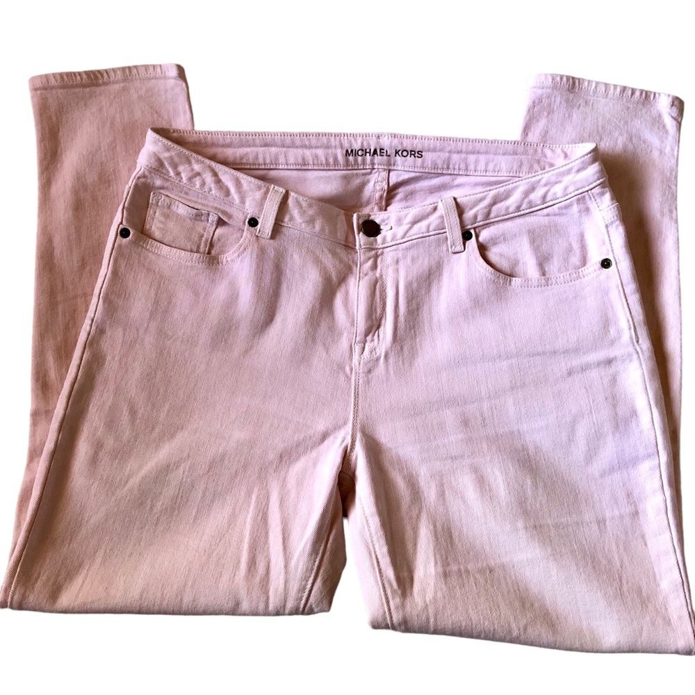 Michael Kors Pastel Pink Skinny Jeans Size 10